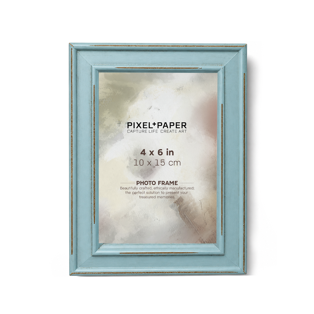 Light Blue Distressed Paloma Frame