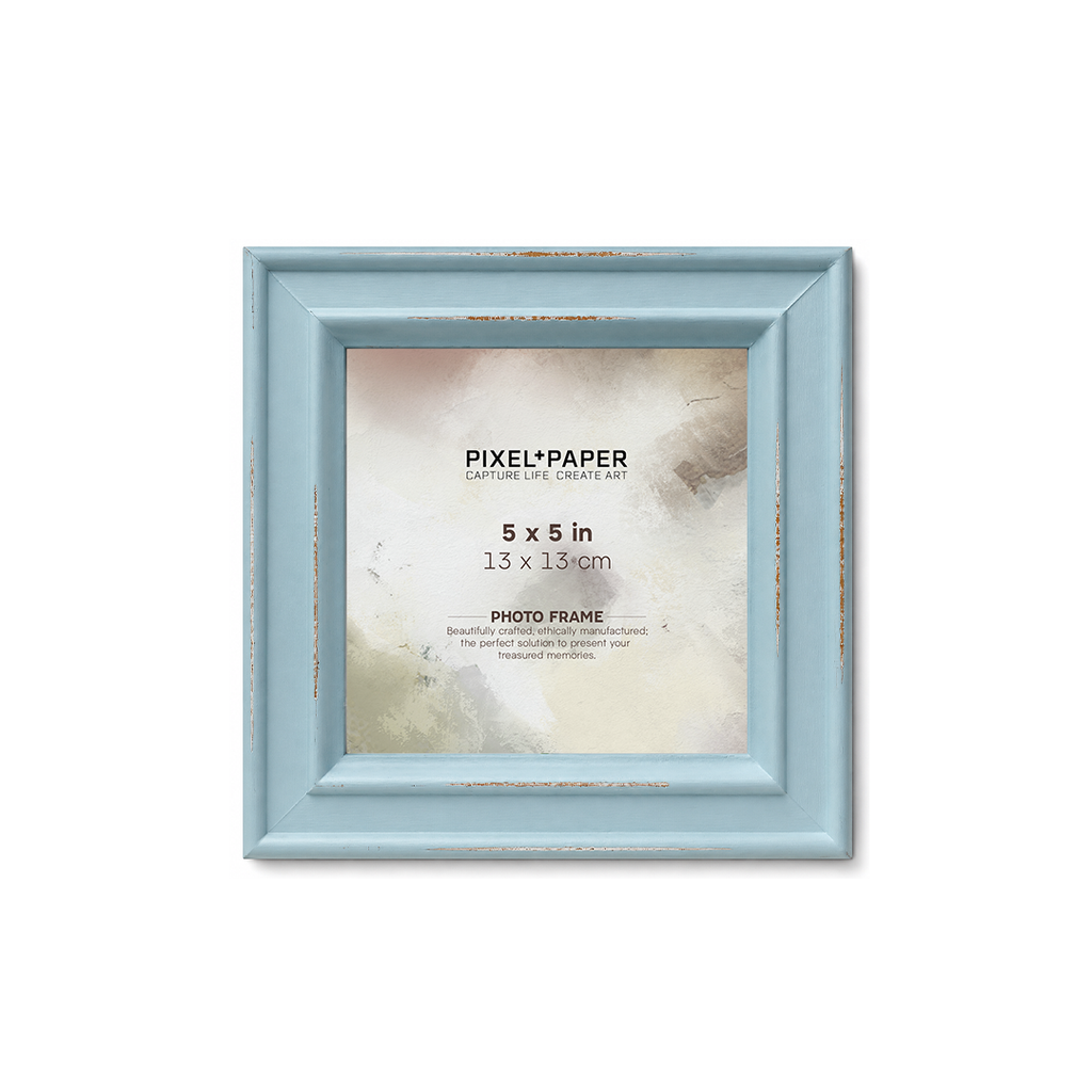 Light Blue Distressed Paloma Frame