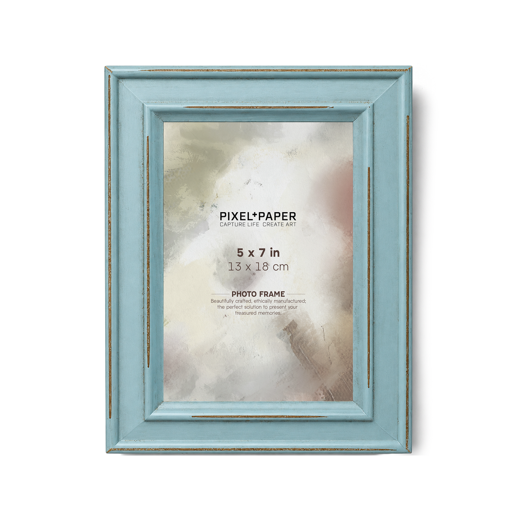 Light Blue Distressed Paloma Frame