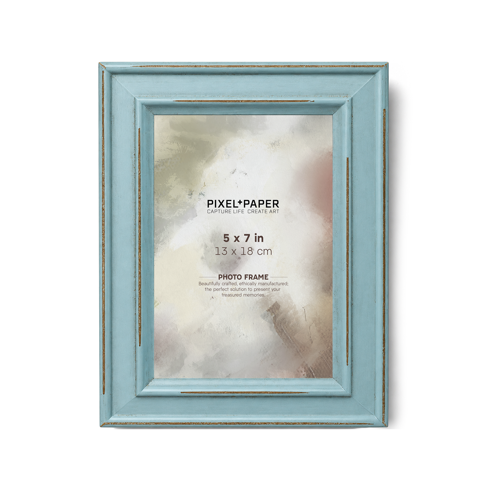 Light Blue Distressed Paloma Frame