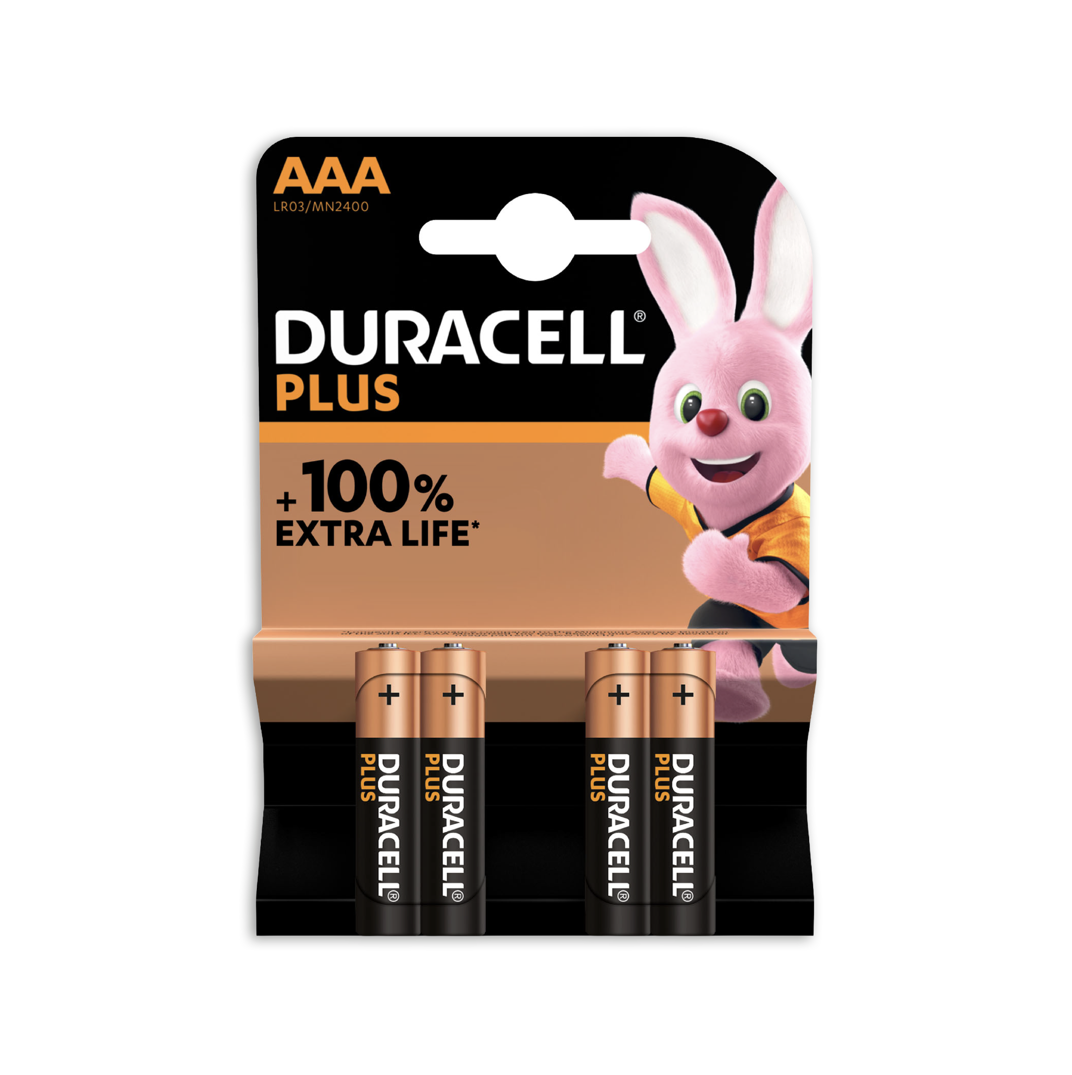 Duracell Plus AAA Batteries - 4 Pack