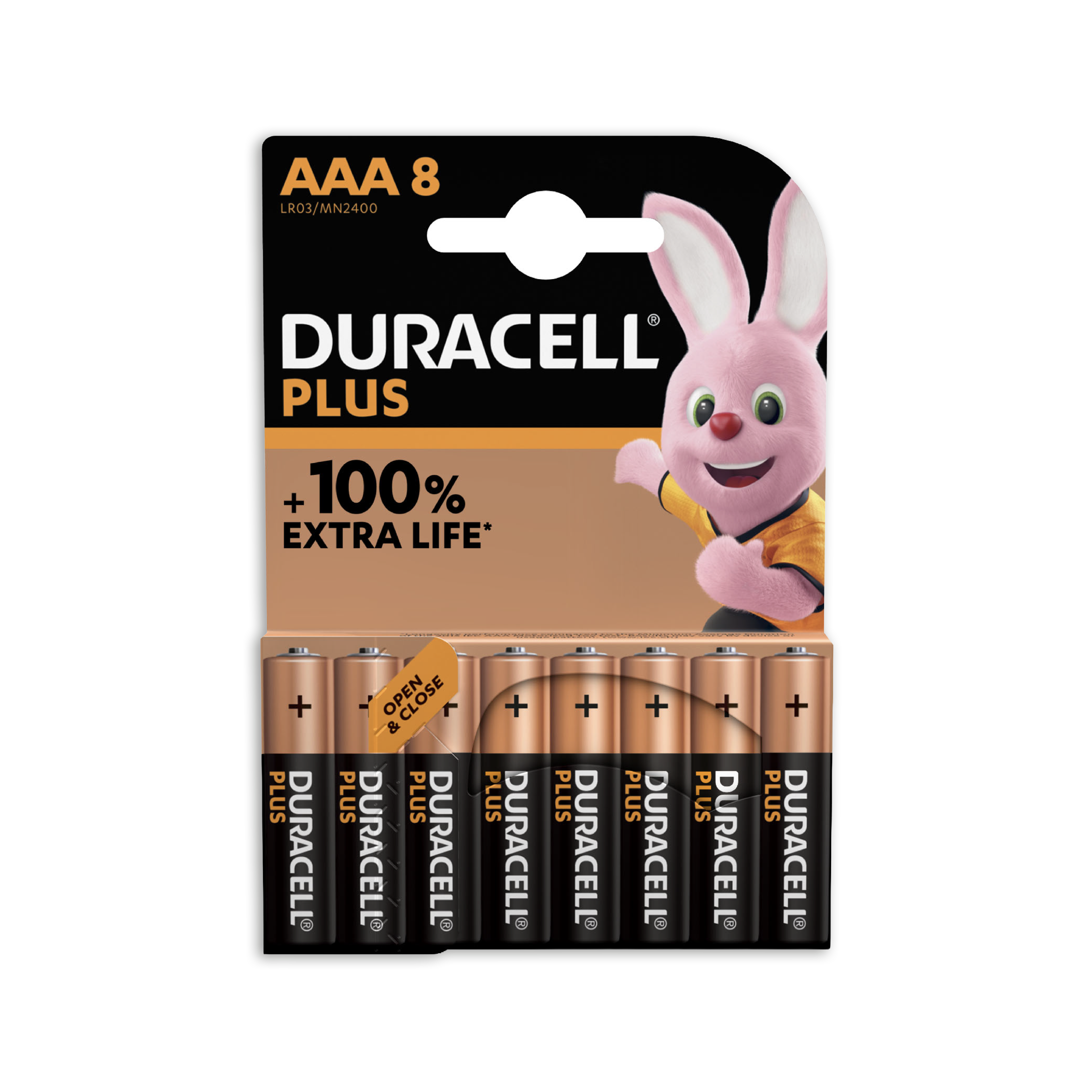 Duracell Plus AAA Batteries - 8 Pack