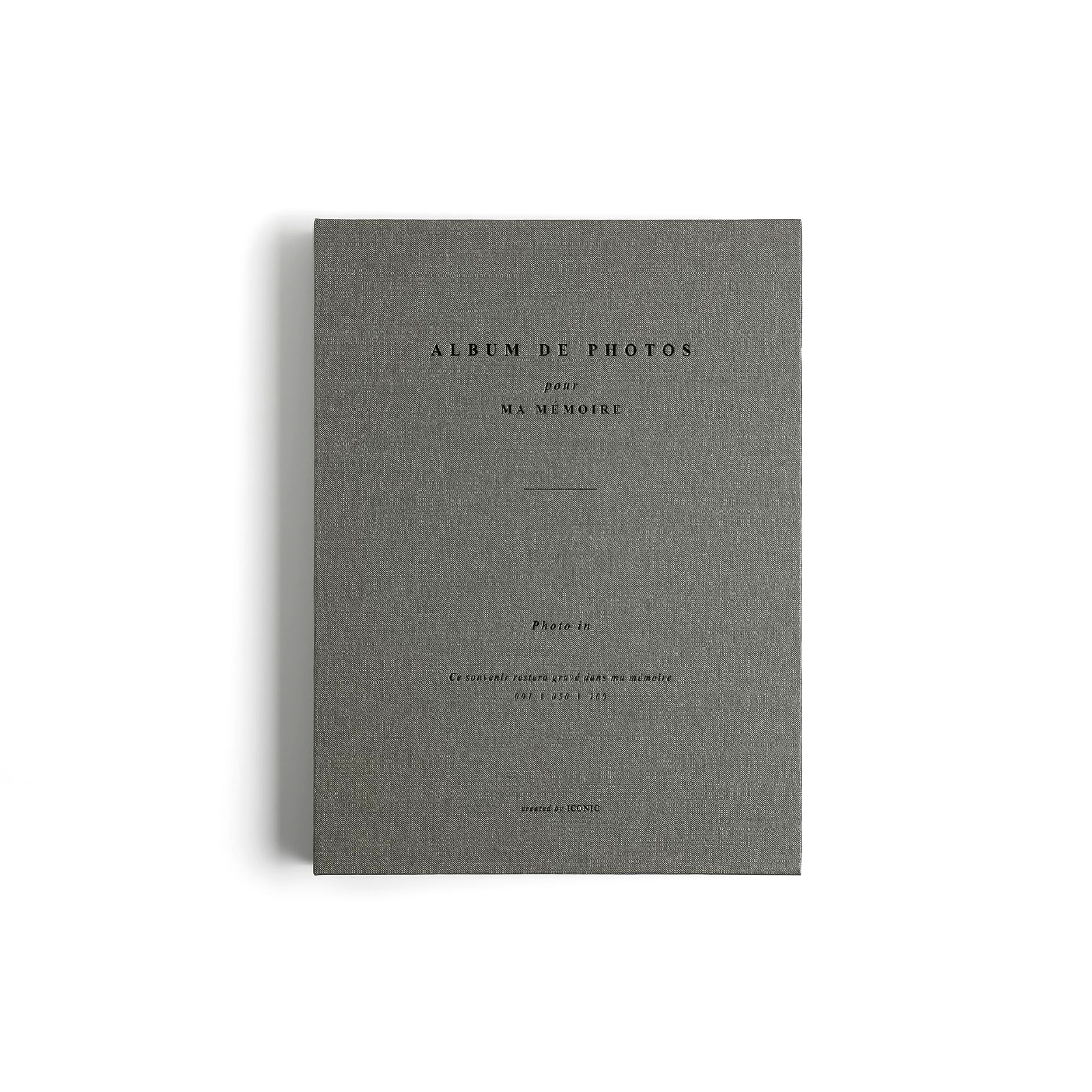 Khaki Grey Iconic Photo Album (4x6)